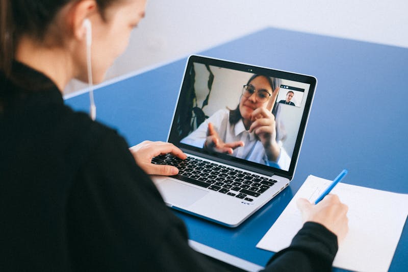 Patient in a virtual telehealth appointment